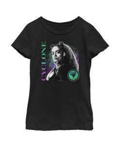 DC COMICS Girl's Black Adam Hurricane Cyclone Child T-Shirt