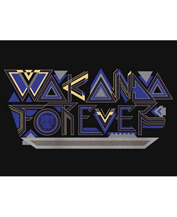 Girl's Black Panther: Wakanda Forever Yellow And Blue Pattern Logo Child T-Shirt Marvel Girl's Black Panther: Wakanda Forever Yellow And Blue Pattern Logo Child T-Shirt -Carter’s Shop
