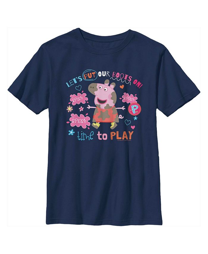 Boy's Peppa Pig Let's Put Our Boots On Time To Play Child T-Shirt Hasbro Boy's Peppa Pig Let's Put Our Boots On Time To Play Child T-Shirt -Carter’s Shop