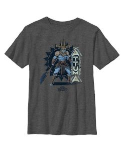 Marvel Boy's Black Panther: Wakanda Forever Attuma Portrait Child T-Shirt