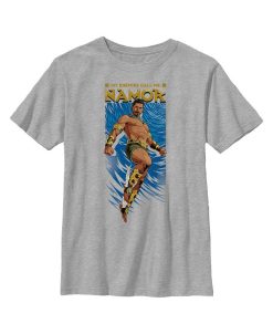 Marvel Boy's Black Panther: Wakanda Forever My Enemies Call Me Namor Animated Child T-Shirt
