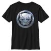 Marvel Boy's Black Panther: Wakanda Forever Metallic Panther Icon Child T-Shirt