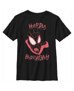 Marvel Boy's Miles Birthday Webs Child T-Shirt