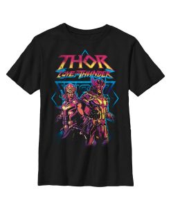 Marvel Boy's Thor: Love And Thunder Distressed Main Characters Child T-Shirt
