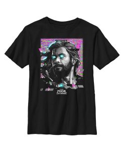Marvel Boy's Thor: Love And Thunder Glitch Thor Child T-Shirt