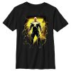 DC COMICS Boy's Black Adam Electricity Antihero Child T-Shirt
