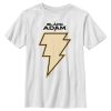 DC COMICS Boy's Black Adam Yellow Lightning Bolt Child T-Shirt