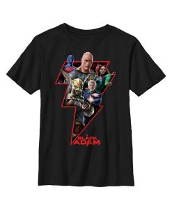 DC COMICS Boy's Black Adam Group Shot Child T-Shirt