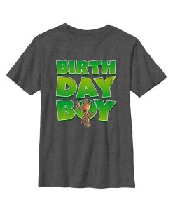 Marvel Boy's Guardians Of The Galaxy Birthday Boy Dancing Groot Child T-Shirt