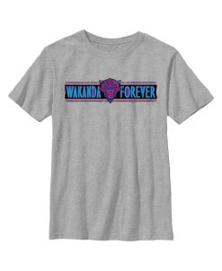 Marvel Boy's Black Panther: Wakanda Forever Logo Banner Child T-Shirt