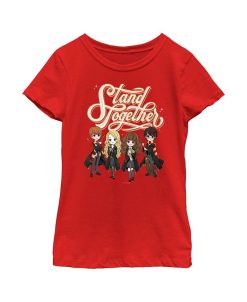 Warner Bros Girl's Harry Potter Stand Together Anime Friends Child T-Shirt
