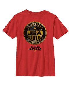DC COMICS Boy's Black Adam Superhero Group Child T-Shirt