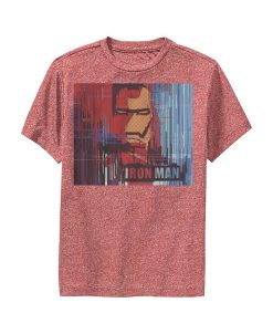 Marvel Boy's Iron Man Mural Child Performance Tee