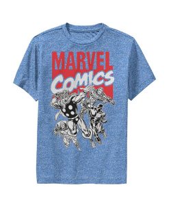 Marvel Boy's Super Avengers Comic Child Performance Tee