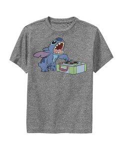 Disney Boy's Lilo & Stitch DJ Record Scratch Master Child Performance Tee