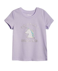 Epic Threads Oddler Girls Unicorns Believe Graphic T-shirt, Created For Macy's