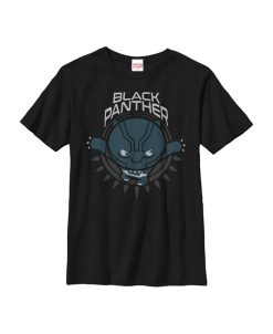 Marvel Boy's Black Panther Kawaii Child T-Shirt