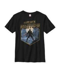 Marvel Boy's Black Panther Hexagon Child T-Shirt