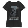 Marvel Girl's Black Panther Action Pose 7th Birthday Child T-Shirt
