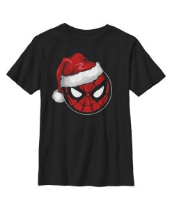 Marvel Boy's Christmas Spider-Man Santa Hat Child T-Shirt