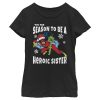 Marvel Girl's Christmas Spider-Woman Heroic Sister Child T-Shirt
