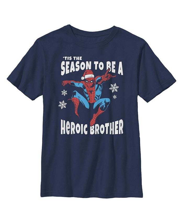 Boy's Christmas Spider-Man Heroic Brother Child T-Shirt Marvel Boy's Christmas Spider-Man Heroic Brother Child T-Shirt -Carter’s Shop