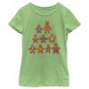 Marvel Girl's Christmas Gingerbread Cookie Tree Child T-Shirt