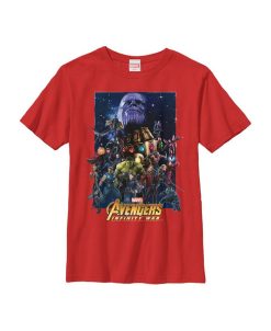 Marvel Boy's Avengers: Infinity War Character Collage Child T-Shirt