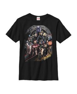 Marvel Boy's Avengers: Infinity War Character Scene Child T-Shirt