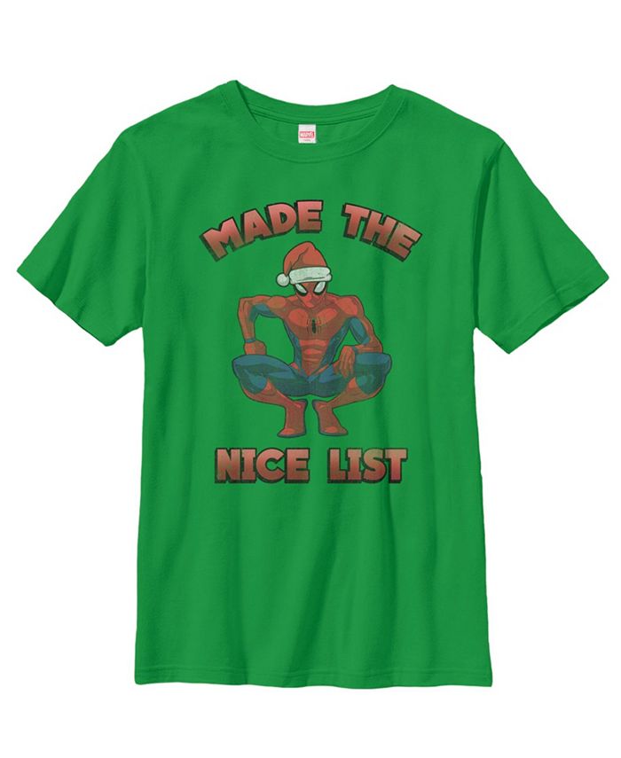 Boy's Christmas Spider-Man Nice List Child T-Shirt Marvel Boy's Christmas Spider-Man Nice List Child T-Shirt -Carter’s Shop