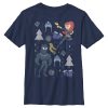 Marvel Boy's Christmas Black Widow & Panther Child T-Shirt
