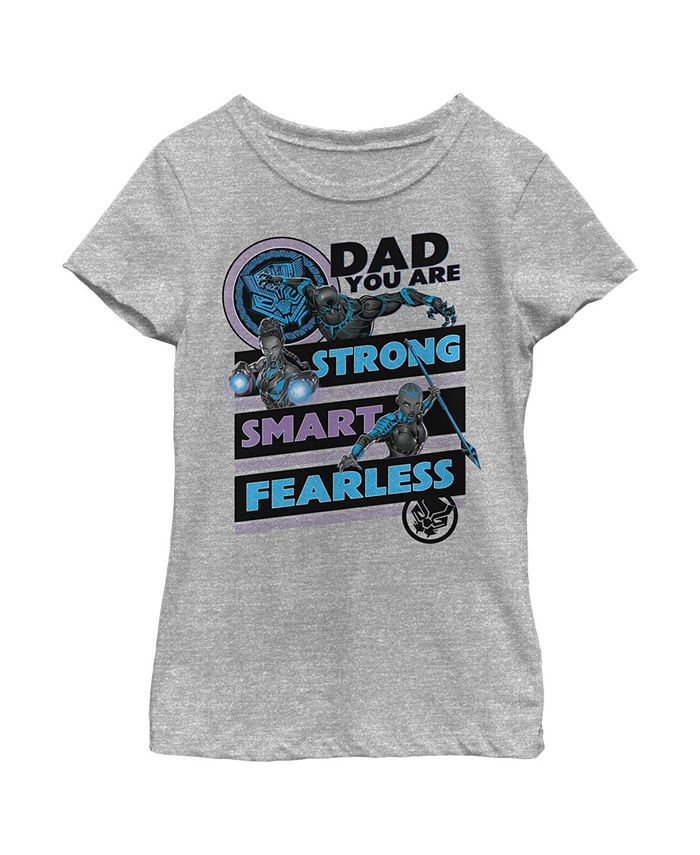 Girl's Black Panther Dad You Are Strong Smart Fearless Child T-Shirt Marvel Girl's Black Panther Dad You Are Strong Smart Fearless Child T-Shirt -Carter’s Shop