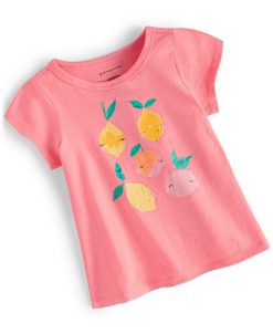 First Impressions Baby Girls Good Mood Crew T Shirt, Created For Macy's