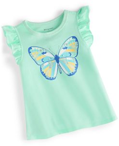 First Impressions Toddler Girls Bright Butterfly T Shirt, Created For Macy's