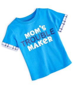 First Impressions Baby Boys Mom's Trouble Maker T Shirt, Created For Macy's