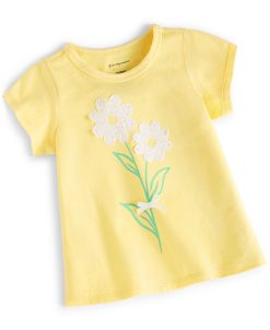 First Impressions Baby Girls Sweet Bouquet T Shirt, Created For Macy's