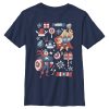 Marvel Boy's Christmas Festive Hero Icons Child T-Shirt