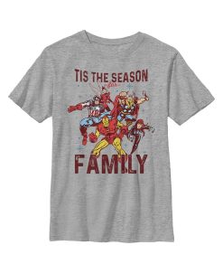 Marvel Boy's Christmas Season For Family Child T-Shirt