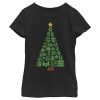 NINTENDO Girl's Christmas Tree Mosaic Child T-Shirt