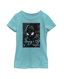 Marvel Girl's Spider-Man: Far From Home Artsy Stealth Child T-Shirt