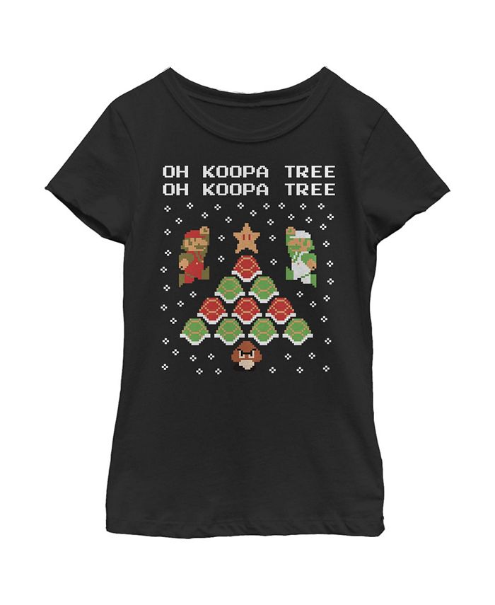 Girl's Christmas Mario Bros. Koopa Tree Child T-Shirt NINTENDO Girl's Christmas Mario Bros. Koopa Tree Child T-Shirt -Carter’s Shop