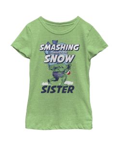 Marvel Girl's Christmas Hulk Sister Snow Child T-Shirt