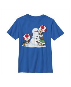 NINTENDO Boy's Toad Snowman Child T-Shirt