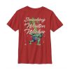 Marvel Boy's Christmas Hulk Wishes Child T-Shirt