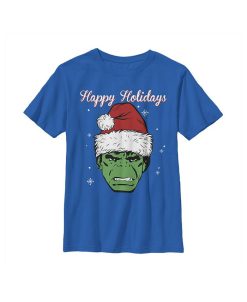 Marvel Boy's Christmas Hulk Santa Child T-Shirt
