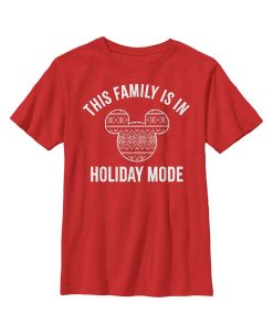 Disney Boy's Mickey & Friends This Family Is In Vacation Mode Child T-Shirt