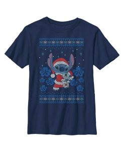 Disney Boy's Lilo & Stitch Christmas With Scrump Child T-Shirt