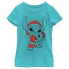 Disney Girl's Lilo & Stitch Scrump And Santa Child T-Shirt