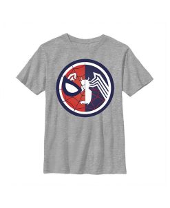 Marvel Boy's Spider-Man Venom Split Circle Child T-Shirt