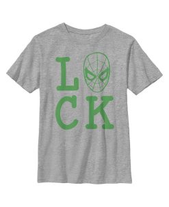 Marvel Boy's Spider-Man St. Patrick's Day Spidey Luck Child T-Shirt